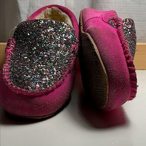 Pink Glittery Loafers